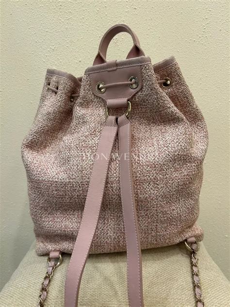 chanel deauville backpack pink